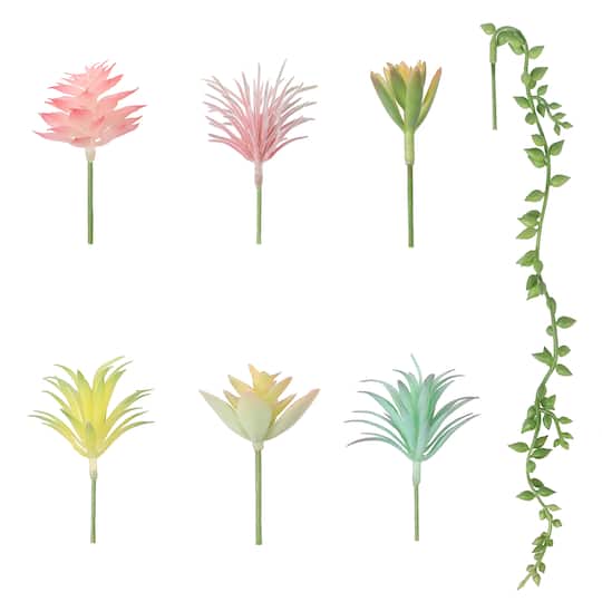 16 Packs: 7 ct. (112 total) Mixed Succulent Picks by Ashland®